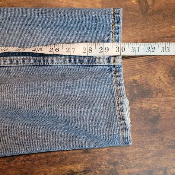 Vtg Levi's Jeans Mens 36x32 Measures 34x30 Relaxed Straight 550 Ripped Y2K - Picture 9 of 10